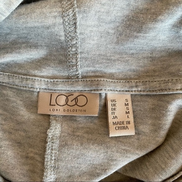 LOGO by Lori Goldstein Long-Sleeve Hooded Top Hi-Low Hem - Picture 13 of 13